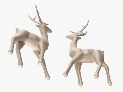 Christmas decorative reindeer 3D model