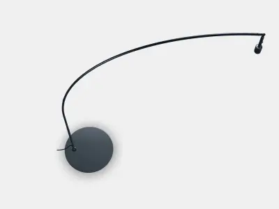SKAFTET Floor lamp base arched Low-poly 3D model
