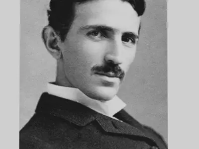 Nikola Tesla portrait Low-poly 3D model