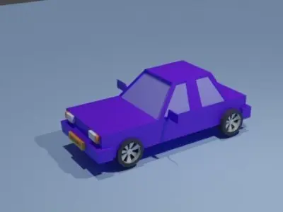 Low poly car 3D print model