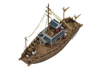 Game Traffic - Houseboat 063 3D model