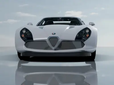 Alfa Romeo TZ3 Stradale Zagato Low-poly 3D model