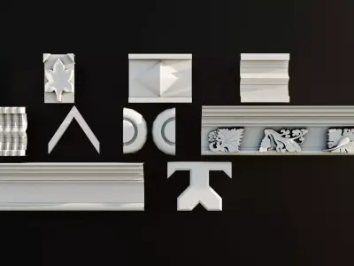 Ornament Pack Vol 19 - Medieval Gothic Romanesque Baroque 3D model