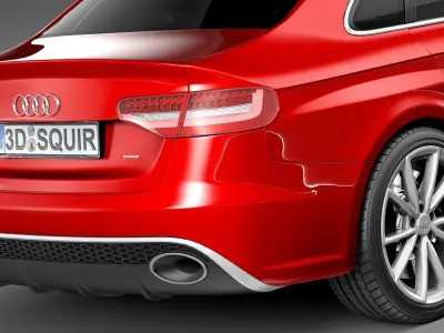 Audi RS4 sedan 2013 3D model