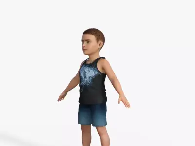 Sporty Kid 3D model