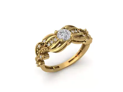 Rings for Women Womens Rings Stone Ring Ready STL 3DM Models  3D print model 13
