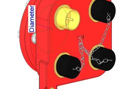 Fire Fighting 2Way -4Way Breeching Inlet 3D print model
