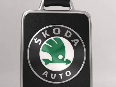 Skoda  car logo keychain 3d model type 1 3D model