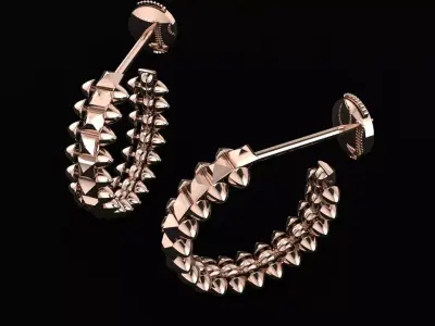 Clash Earrings  3D PRINTING MODEL 3D print model