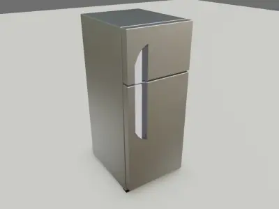Fridge - Freezer - Refrigerator - Inox - Geladeira Low-poly 3D model