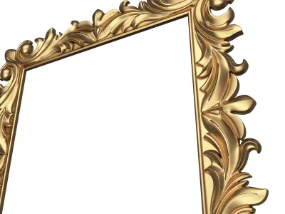 Classic Frame and Mirror 059 Low-poly 3D model