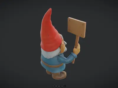 Garden Gnome Low-poly 3D model