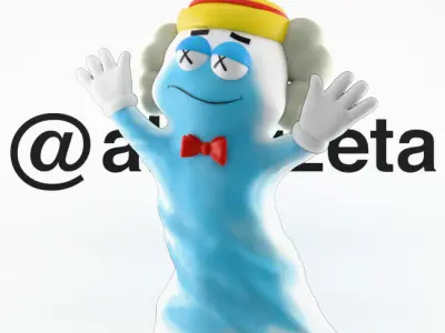 Kaws Boo Berry Textured Low-poly 3D model