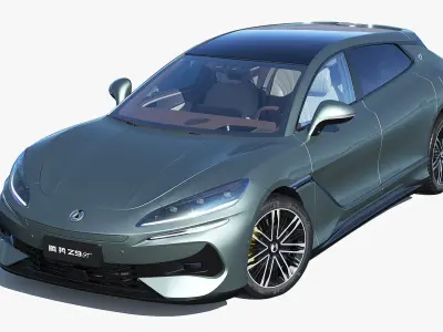 2025 BYD Denza Z9 GT E3 Hybrid with interior model 3D model