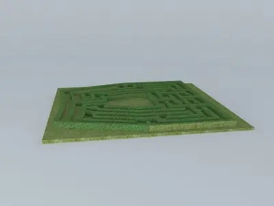 Labyrinth Maze Design at restored Governor Palace in Williams... Free 3D model