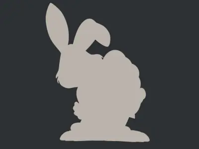 3d STL models for CNC router easter bunny 3D model