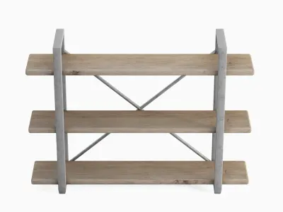 Bookshelf 03 Low-poly 3D model