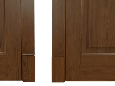 Classic wooden door 06 Low-poly 3D model