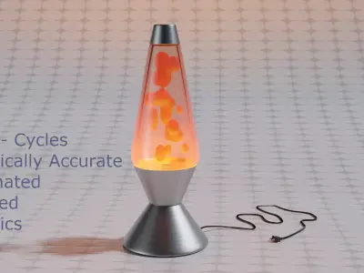 Lava Lamp - High Quality  - Animated 3D model
