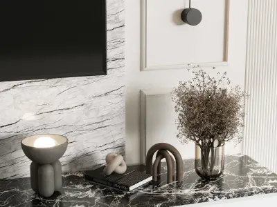 Tv Wall Set 04 Low-poly 3D model