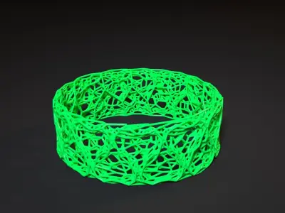 Bracelet 3 wire ring 3D print model