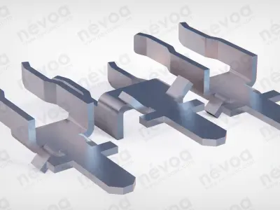 IEC Appliance Outlet J - 4797-5 - Light Pipe Position C and D 3D model