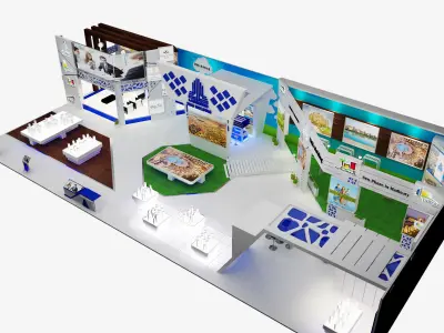 Booth Exhibition Stand a332  3D model