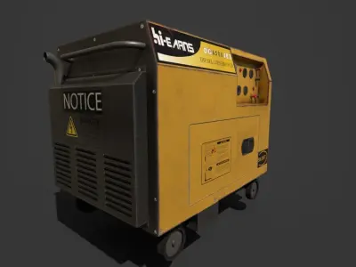 Silent Diesel Generator Low-poly 3D model
