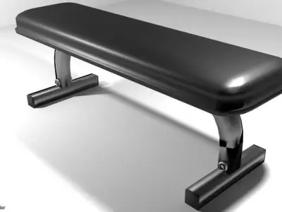 Exercise Machine Flat Bench 3D model