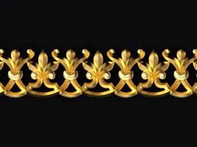 Central decor ornament for furniture 3D model 236