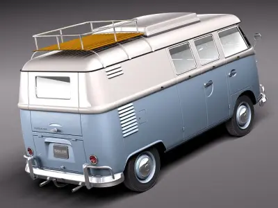 Volkswagen Camper Van 1950 3D Model 3D model