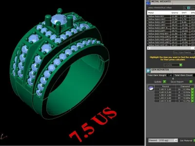Luxury Men Rings Designs 5MR060 3D print model
