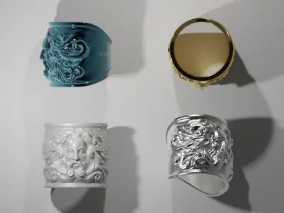 Jupiter Ring Project STL FBX Blend and OBJ  3D print model