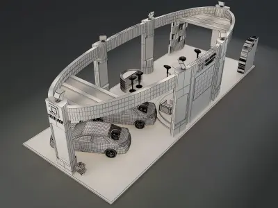  Booth Exhibition Stand a225 3D model