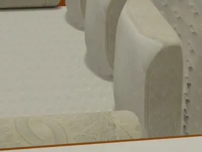 White Sofa 3D Model 3D model