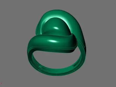 Women Ring Plain Ring Ready STL 3DM Models Womens Rings 3D print model 16