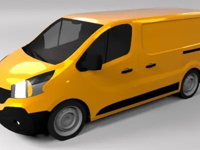 RENAULT TRAFFIC 2015 LOWPOLY Low-poly 3D model