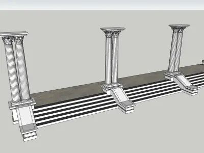 classical columns 3d sketchup model 3D model