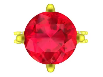 A7399 Luxury Diamond Engagement Ring 3D Print 3D print model