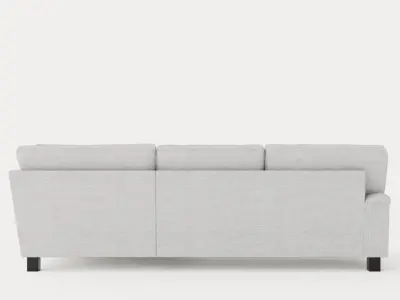 Howard Classic Corner Sofa Gray Low-poly 3D model