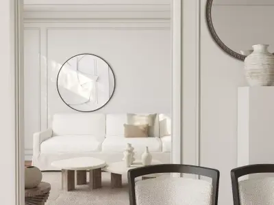 Parisian interior scene 3D model