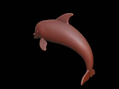 Dolphin Animal Sculpture 3D print model