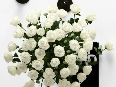 White roses 3D model
