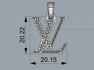 Pendant louis vuitton 3D print model