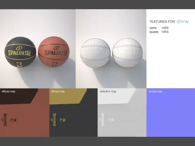 Basketball spaldish 3D model