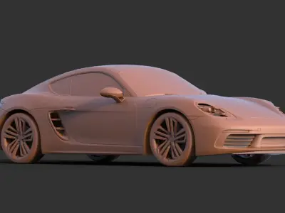 Porsche 718 Cayman 3D print model