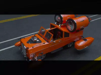 3D SUPER FLYING CAR 3D model