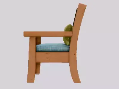 Free Low Poly Cartoon Chair 3D Model  Stylized Furniture Asset Free low-poly 3D model