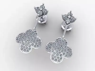 Earrings Diamond 3D print model