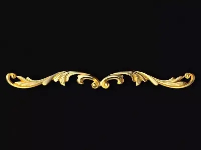 Central decor ornament for furniture 3D model 153